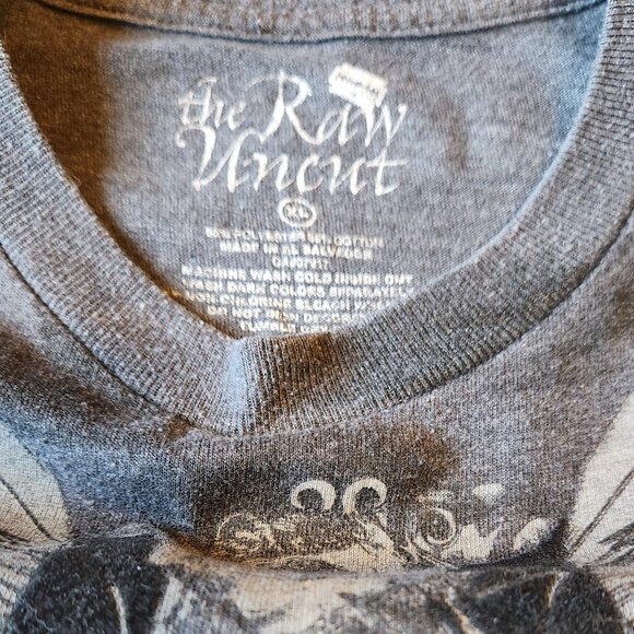The Raw Uncut Men's T-Shirt Skulls and Cross Double-Sided - Picture 3 of 7